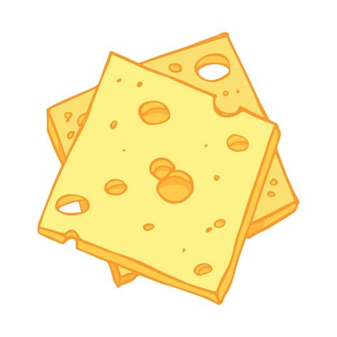 Hand drawn cheese parts and slices isolated on a white background ...