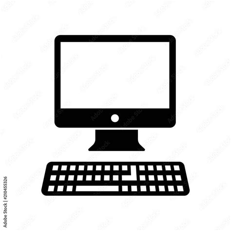 Computer icon vector icon. Simple element illustration. Computer symbol design. Can be used for ...