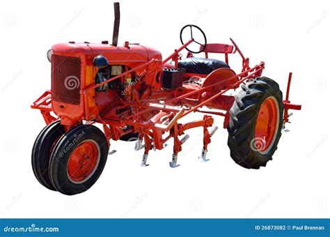 Vintage red tractor stock photo. Image of bright, vehicle - 26873082