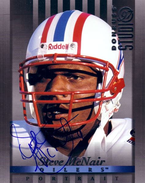 steve mcmair 1985 football card | Steve McNair autographed Tennessee Oilers 1997 Donruss Studio ...