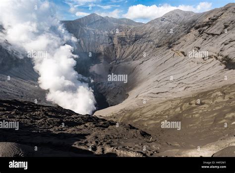 Crater of Bromo volcano in Bromo Tengger Semeru National Park, East ...