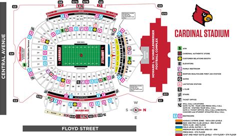 Louisville Cardinal Football Stadium Seating Chart | Cabinets Matttroy