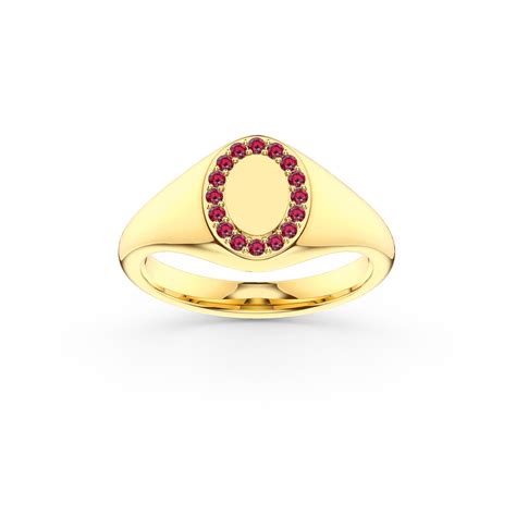 Ruby 10K Gold Signet Ring:Jian London:10K Gold Rings