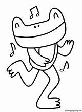 Dancing Frog Coloring Page  Free Printable Pages sketch template