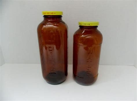 Brown Glass Jars Amber Jars Juice and Water Sunsweet Amber | Etsy | Amber jars, Amber glass jars ...