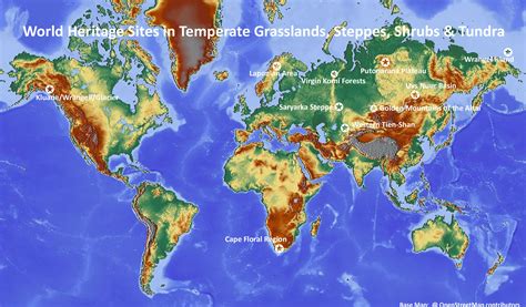 TEMPERATE GRASSLANDS, STEPPES, SHRUB-LANDS & TUNDRA | Natural World Heritage Sites