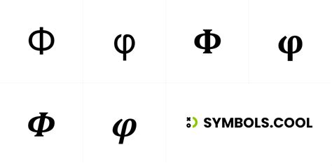 Phi Symbol (φ Φ) Copy & Paste and Meaning