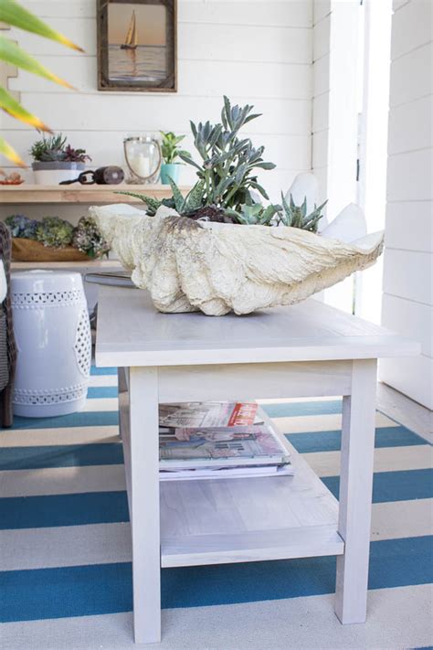 She Shed: DIY Coastal Coffee Table - Finding Silver Pennies