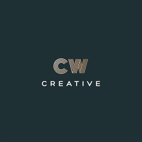 Premium Vector | Cw logo design vector image