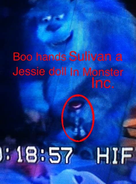 Boo hands Sully a Jessie doll in Monster's Inc. | Jessie doll, Monsters inc, How to memorize things