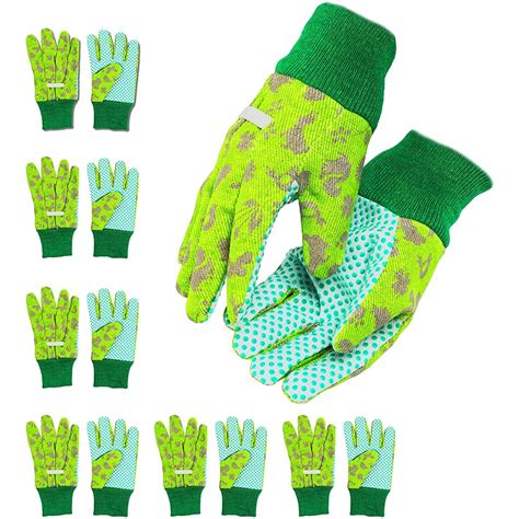 6 Pairs Kids Garden Gloves, Age 3-6 Children Gardening Work Gloves, Green - Walmart.com ...