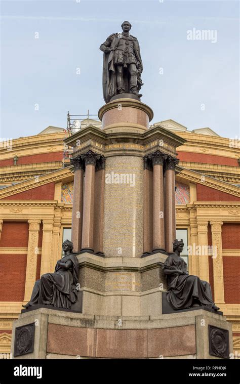 Statue of Prince Albert outside the Royal Albert Hall in South Kensington, London Stock Photo ...