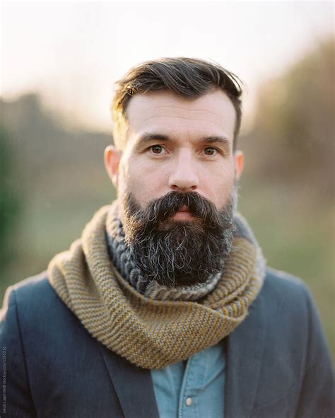 "Portrait Of A Handsome Man With A Beard" by Stocksy Contributor "Jakob Lagerstedt" - Stocksy