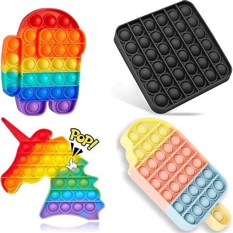 Pop It Fidget Toys, Pop It Fidget Toy Set Pop Its Fidget Toys, Fidget Toys Pop It Rainbow, Pop ...