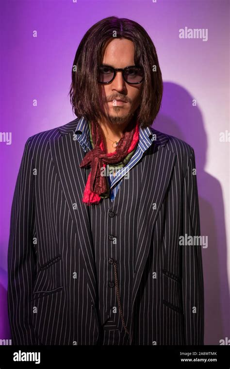 Bangkok,Thailand - November 1,2019 : Johnny Depp wax figure display at Madame Tussauds Museum ...