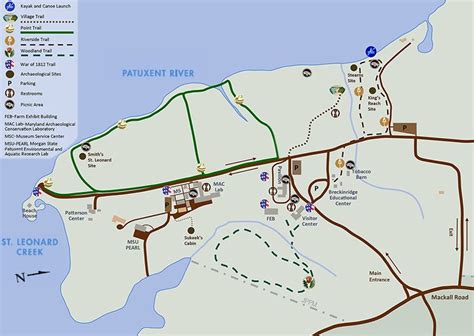 Jefferson Patterson Park map | Patuxent river, Patterson park, Picnic area