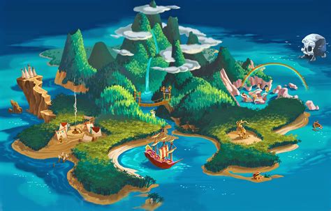 NeverNeverland | Neverland map, Peter pan disney, Peter pan art