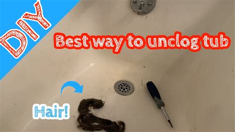 Best way to unclog tub drain (Easy) - YouTube