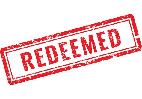 redeemed, rubber stamp 21433031 PNG