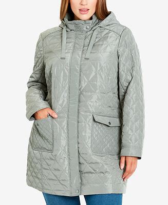 Avenue Plus Size Lightweight Padded Coat - Macy's