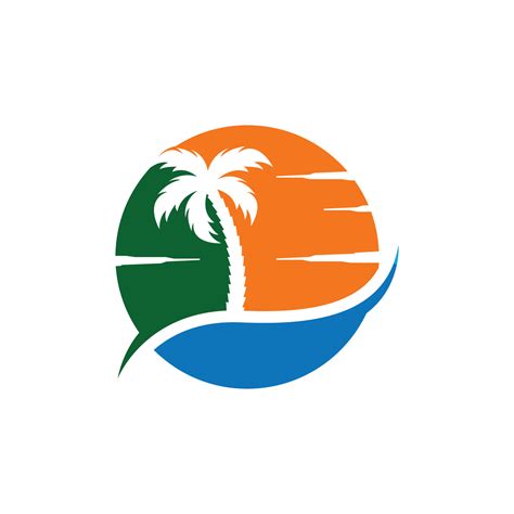 palm beach logo icon design template vector 7634109 Vector Art at Vecteezy