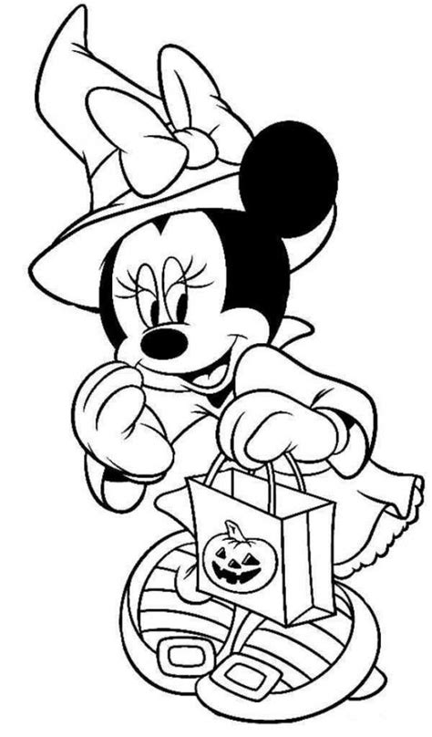 Disney Halloween Minnie Coloring Sheet for Kids Picture 7 550x938 Picture | Coloriage halloween ...