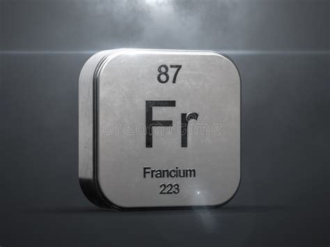 Francium Element From The Periodic Table Stock Illustration ...