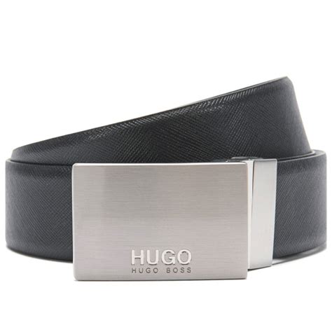 Hugo Boss Hugo Boss Guido Black Reversible Leather Belt 50332895 - Hugo Boss from Club JJ UK