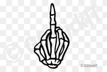 Flipping Off Middle Finger Clipart 2 - Middle Finger Drawing Side Emoji ...