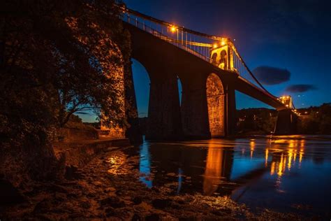 Menai Bridge Blue Hour, Bangor, Wales Bangor Wales, Bangor University ...