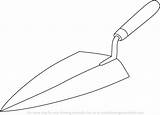 Learn How To Draw A Trowel Tools Step By  Drawing Tutorials sketch template