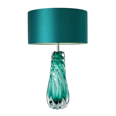 Teal Blown Glass Table Lamp | Eichholtz Barron | Teal lamp, Turquoise table lamp, Turquoise lamp