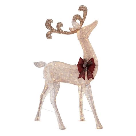 Home Accents Holiday 91 in. LED Lighted Standing Deer-TY500-1511 - The Home Depot