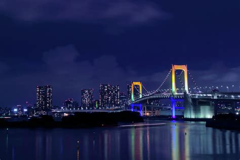 Rainbow Bridge Night View by Digipub