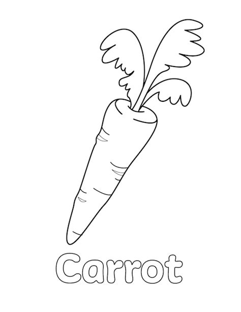 Carrot Coloring Page - Little Bee Family