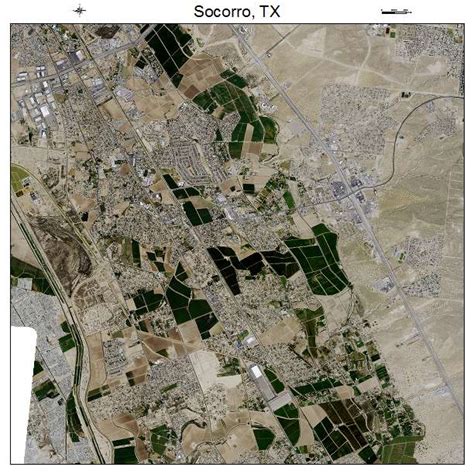 Aerial Photography Map of Socorro, TX Texas