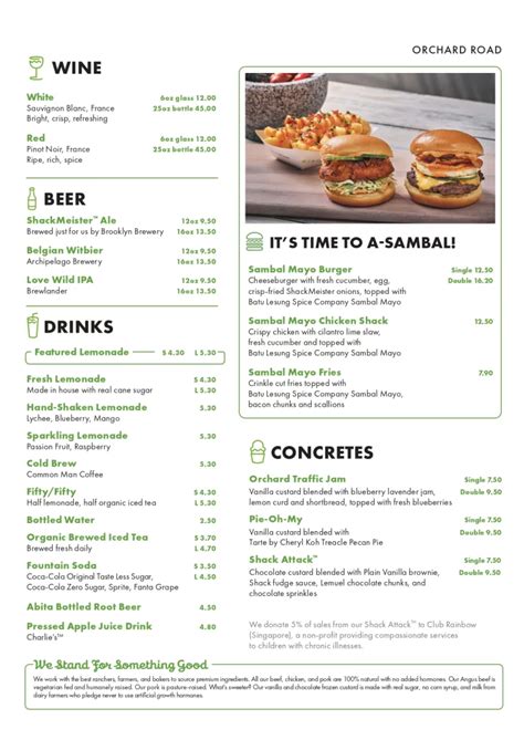 Shake Shack Menu Prices Singapore Updated 2023