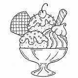 Ice Cream Coloring Pages Printable  Templates sketch template