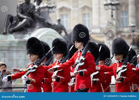 London, UK - April 16, 2011: Change of the Royal Guard Ceremony ...