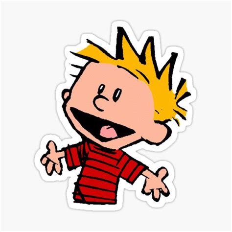 "Calvin and Hobbes" Sticker by Stratoguayota | Redbubble