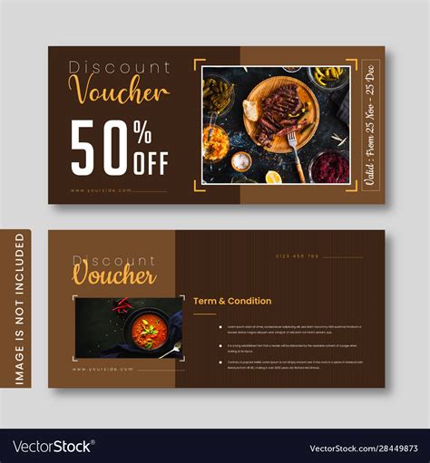 Restaurant voucher Royalty Free Vector Image - VectorStock