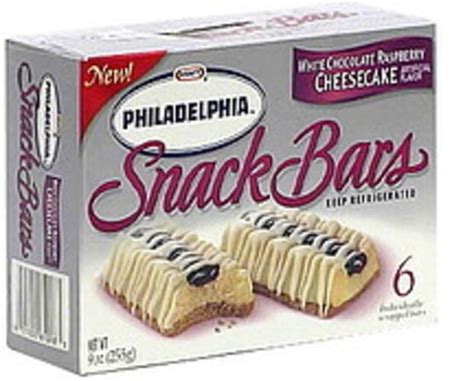 Philadelphia White Chocolate Raspberry Cheesecake Snack Bars - 9 oz, Nutrition Information | Innit