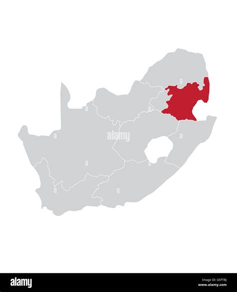 Map of mpumalanga Cut Out Stock Images & Pictures - Alamy