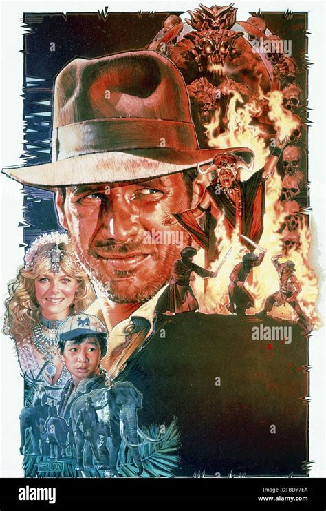 INDIANA JONES AND THE TEMPLE OF DOOM - artwork for the 1984 Paramount ...