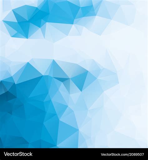 Blue and white abstract background polygon Vector Image