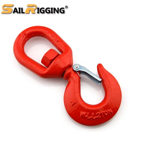 S322 A322 Lifting Rigging Heavy Duty Alloy Steel Swivel Crane Hook with Safety Latch - Lifting ...