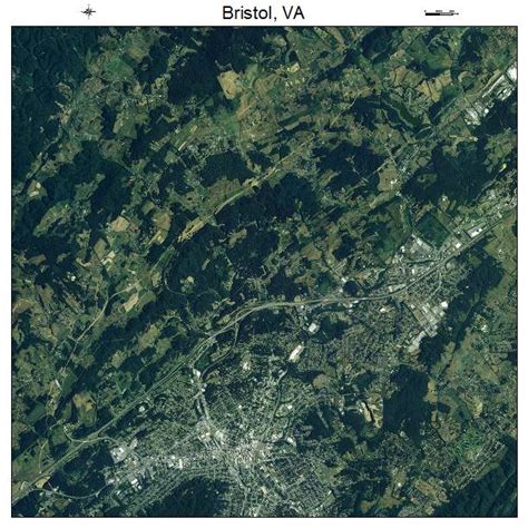 Aerial Photography Map of Bristol, VA Virginia