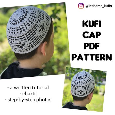 Mens crochet summer skullcap kufi PDF pattern - Inspire Uplift