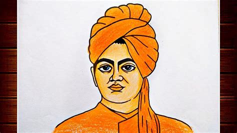 How To Draw Swami Vivekananda Face|Swami Vivekananda Drawing|Easy National Youth Day Drawing ...