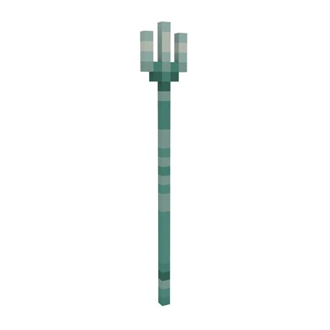 3D minecraft trident model - TurboSquid 1496259